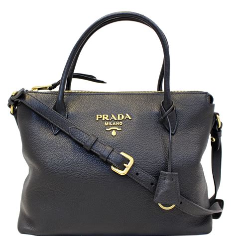 prada black leather handbags